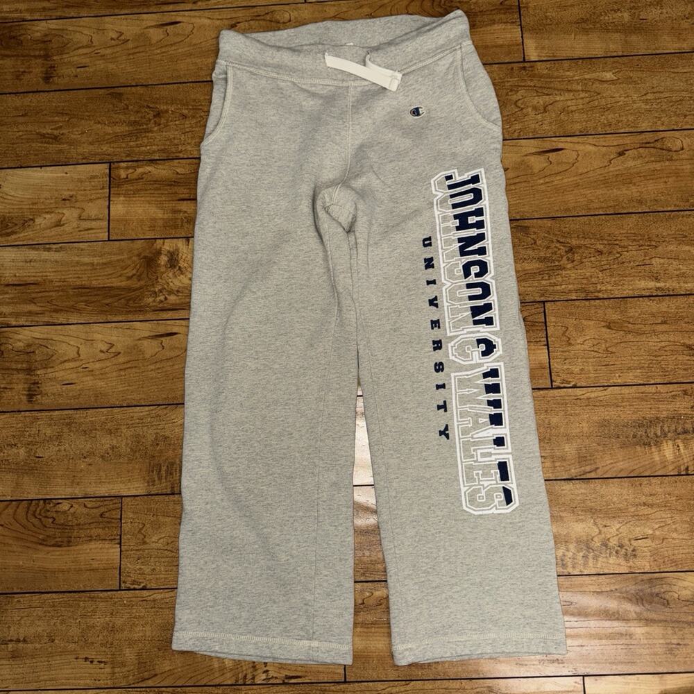 Reverse Weave Champion Sweatpants Johnson And Wales University Grey Small 32x28